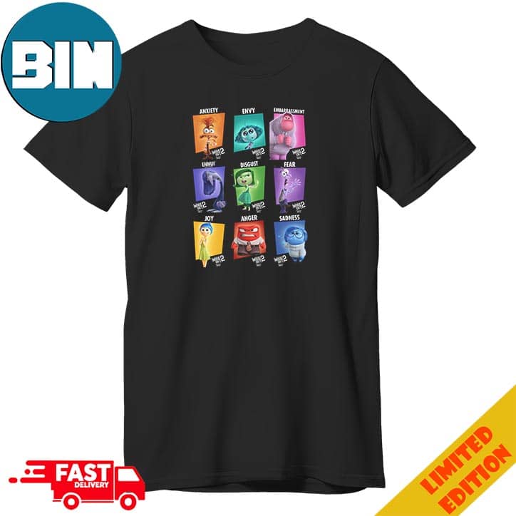 Official New Character Poster For Pixar’s Inside Out 2 Limited Edition T-Shirt Official New Character Poster For Pixar’s Inside Out 2 Limited Edition T-Shirt