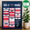Official Miami Heat 2026-27 Preseason NBA Schedule Home Decor Poster Canvas