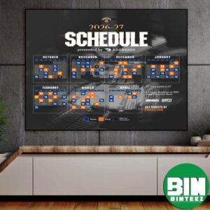 Official New York Knicks 2026-27 Preseason NBA Schedule Home Decor Poster Canvas