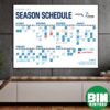 Official New York Knicks 2026-27 Preseason NBA Schedule Home Decor Poster Canvas