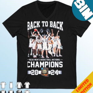 Official Uconn Huskies Team Back To Back 2024 NCAA Mens Basketball National Champions T-Shirt
