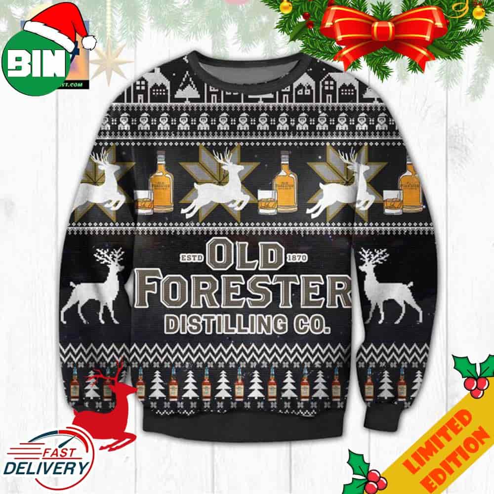 Old Forester Kentucky Bourbon Ugly Christmas Sweater Old Forester Kentucky Bourbon Ugly Christmas Sweater