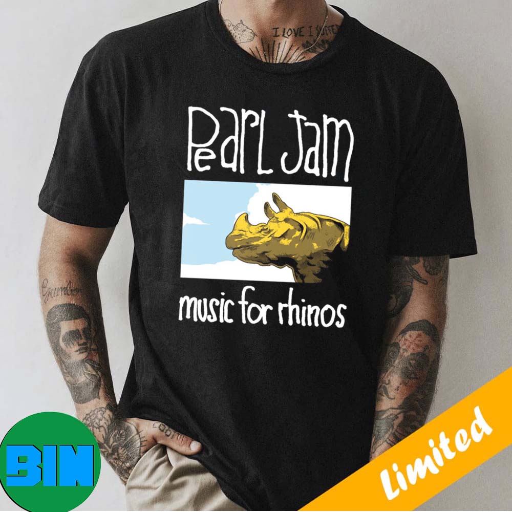 Pearl Jam Music For Rhinos Fan Art T-shirt Pearl Jam Music For Rhinos Fan Art T-shirt