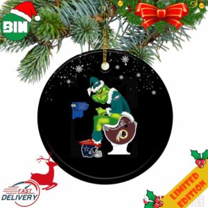 Philadelphia Eagles Santa Grinch Toilet Dallas Cowboys Washington Redskins Christmas Ornament
