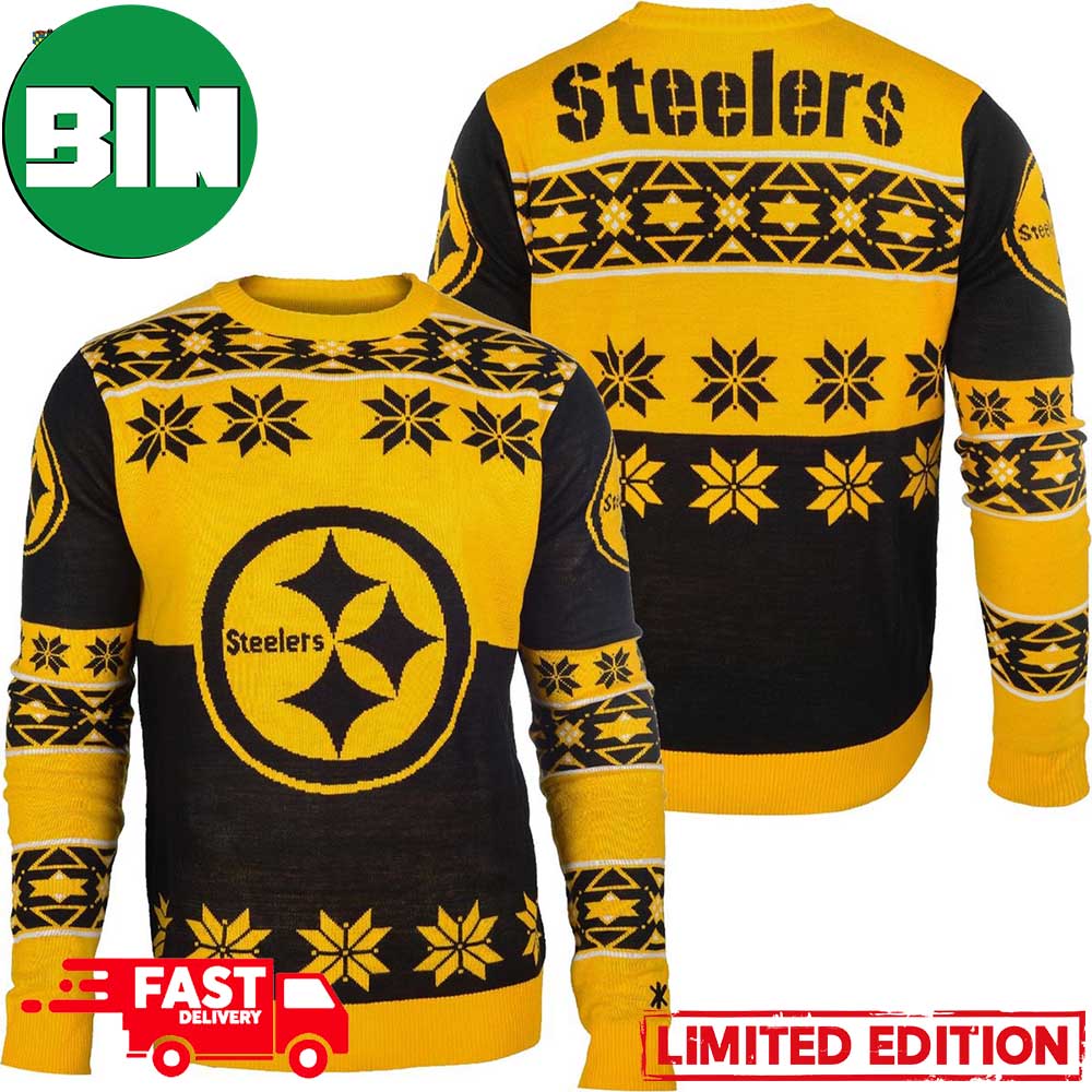 Pittsburgh Steelers Big Logo NFL Ugly Christmas Sweater Pittsburgh Steelers Big Logo NFL Ugly Christmas Sweater