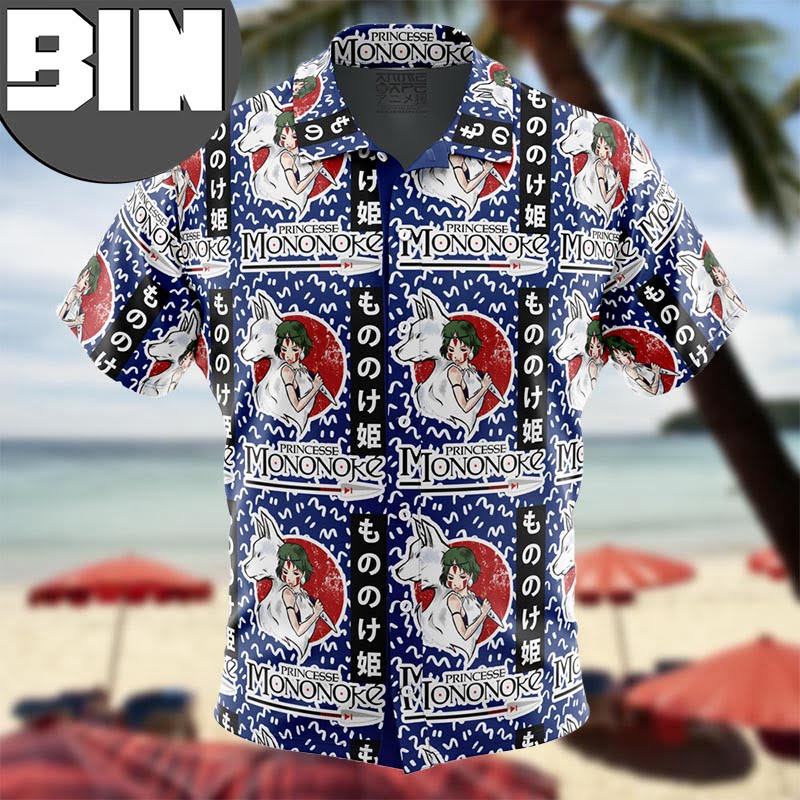 Princess Mononoke Studio Ghibli Anime Hawaiian Shirt Princess Mononoke Studio Ghibli Anime Hawaiian Shirt