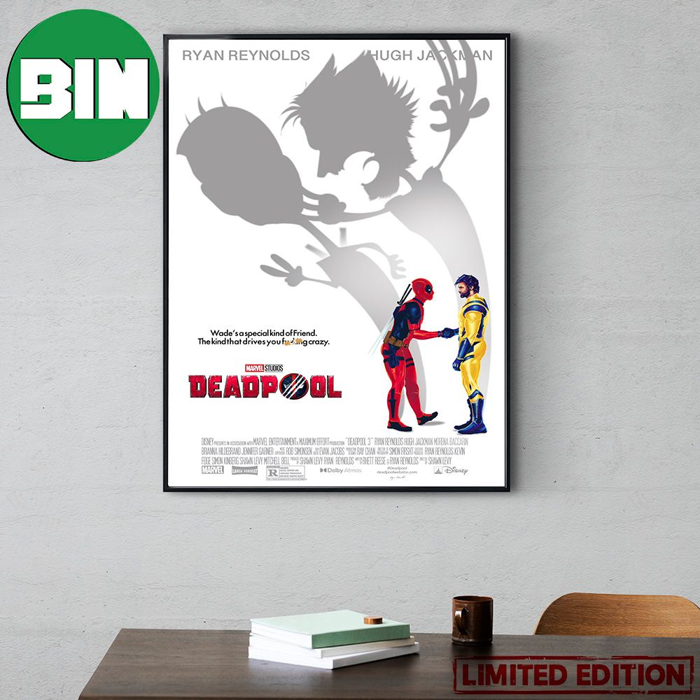 Ryan Reynolds x Hugh Jackman Deadpool and Wolverine Deadpool 3 New Poster Canvas Ryan Reynolds x Hugh Jackman Deadpool and Wolverine Deadpool 3 New Poster Canvas