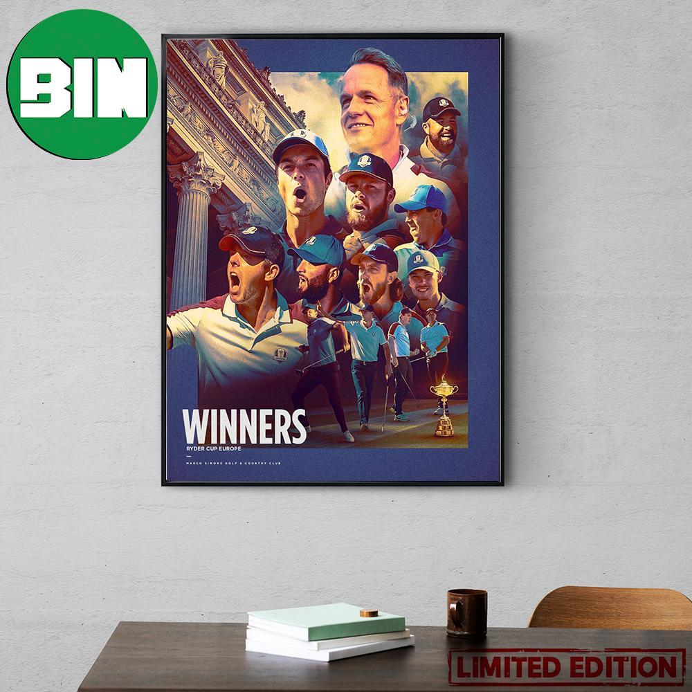 Ryder Cup Europe When In Rome Team Europe Winners Glory In Italy 2023 Poster Canvas Ryder Cup Europe When In Rome Team Europe Winners Glory In Italy 2023 Poster Canvas