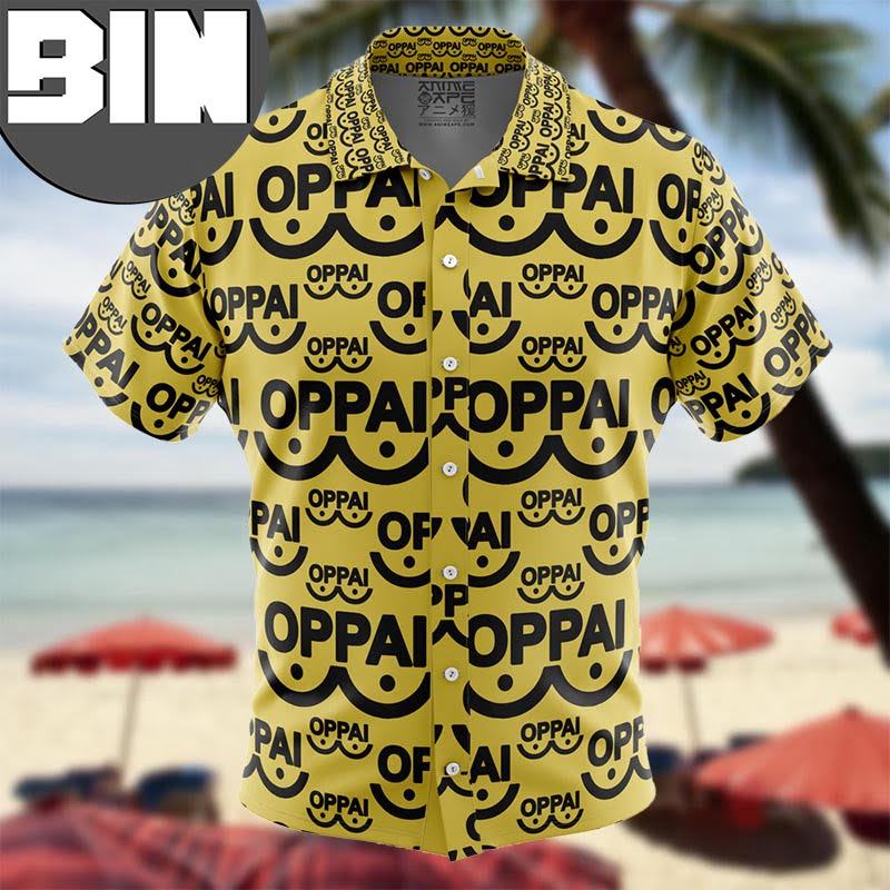 Saitama Oppai One Punch Man Anime Hawaiian Shirt Saitama Oppai One Punch Man Anime Hawaiian Shirt