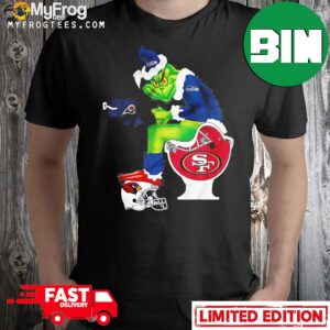 Seattle Seahawks Sitting On Other Teams Funny Grinch x NFL Team Christmas T-Shirt