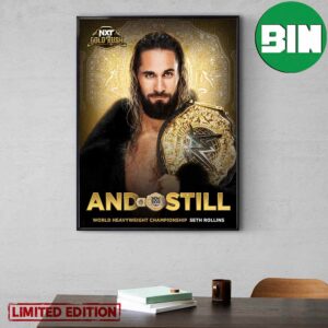 Seth Rollins And Still World Heavyweight Champion NXT Gold Rush Home Decor Poster Canvas