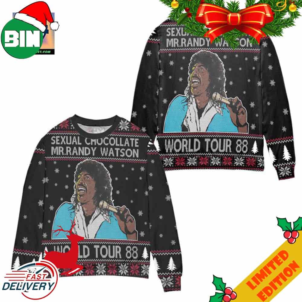 Sexual Chocolate Mr Randy Watson World Tour 88 Ugly Christmas Sweater Sexual Chocolate Mr Randy Watson World Tour 88 Ugly Christmas Sweater