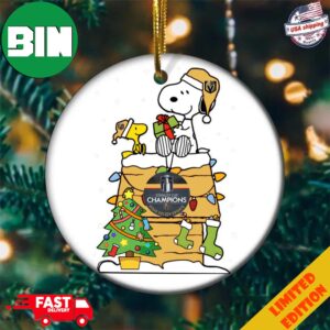 Snoopy And Woodstock Christmas Gift For Fans Vegas Golden Knights NHL Stanley Cup 2023 Champions Xmas Tree Decorations Ornament