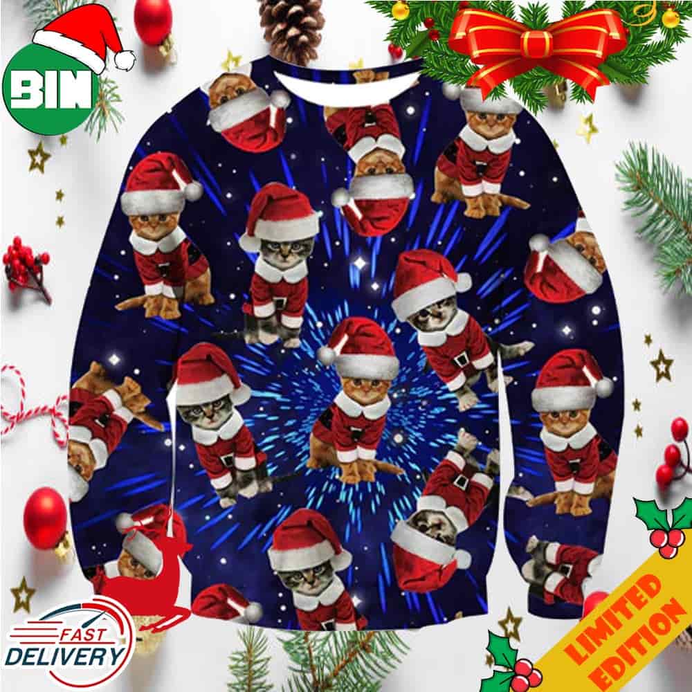 Space Cute Cat Funny Ugly Sweater For Men And Women Space Cute Cat Funny Ugly Sweater For Men And Women