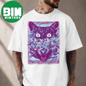 Spafford Psychedelic Cat Mushrooms Frogs Graphic at Towson MD Richmond VA And New River Gorge WV August 5th 6th 7th 2026 Tour Poster T-Shirt Concert Souvenir