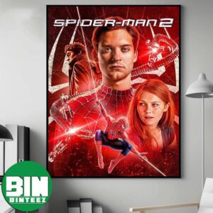 Spider Man 2 Tobey Maguire Sam Raimi 2004 Spider Man 2 Movie Poster Art Home Theater Decor