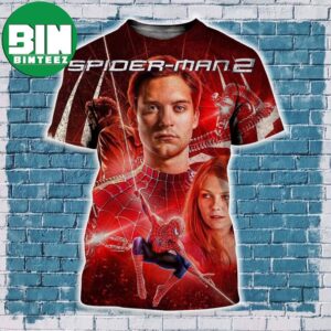 Spider Man 2 Tobey Maguire Sam Raimi Spider Man 2 Movie Poster All Over Print Shirt Summer Vacation Shirt