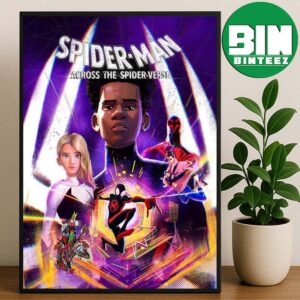 Spider Man Across the Spider Verse Miles Morales Gwen Stacy 2023 Across the Spider Verse Film Poster Gift For Movie Lover