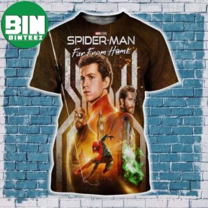 Spider Man Far From Home Tom Holland 2019 Marvel Studios Far From Home Movie Poster All Over Print Shirt Summer Vacation Shirt
