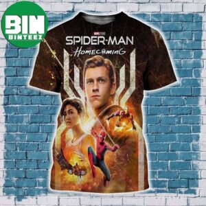 Spider Man Homecoming Tom Holland 2017 Marvel Studios Homecoming Movie Poster All Over Print Shirt Summer Vacation