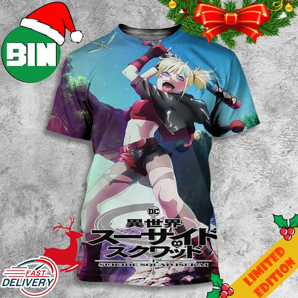 Suicide Squad Isekai Original Anime Scheduled For 2024 Harley Quinn Poster 3D T-Shirt Suicide Squad Isekai Original Anime Scheduled For 2024 Harley Quinn Poster 3D T-Shirt