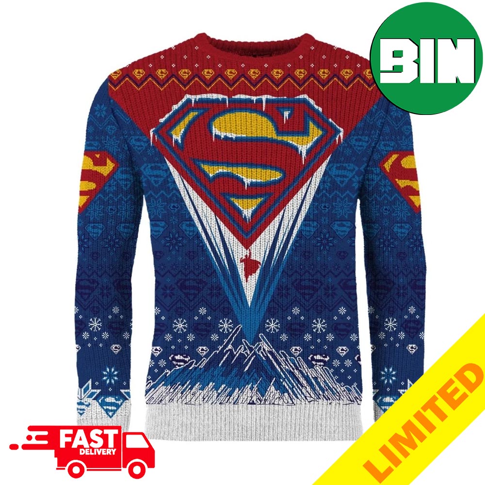 Superman Seasonal Solitude Christmas Gift 2023 DC Comics Ugly Sweater Superman Seasonal Solitude Christmas Gift 2023 DC Comics Ugly Sweater