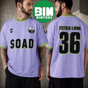 System of a Down hummel x SOAD 2026 European Stockholm At Strawberry Arena Lavender Football Jersey