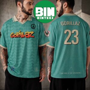 The End Is The Beginning Jamie Hewlett  Art Gorillaz x MUNDIAL 2026 Limited Edition Home Mint Color 23 Football Jersey