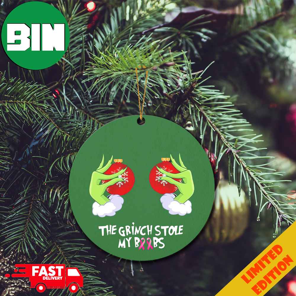 The Grinch Hand Holding Boobs Funny The Grinch Stole My Boobs Christmas 2023 Holiday Gift Ornament The Grinch Hand Holding Boobs Funny The Grinch Stole My Boobs Christmas 2023 Holiday Gift Ornament