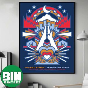 The Mountain Goats And The Hold Steady Portland Oregon 2026 Poster Show For August 8 2026 At Pioneer Courthouse Square Poster Framed Canvas