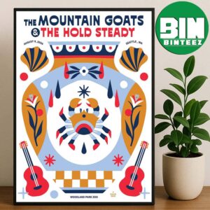 The Mountain Goats And The Hold Steady Seattle Washington 2026 Tonight Show For August 9 2026 At Woodland Park Zoo Decor Poster Canvas