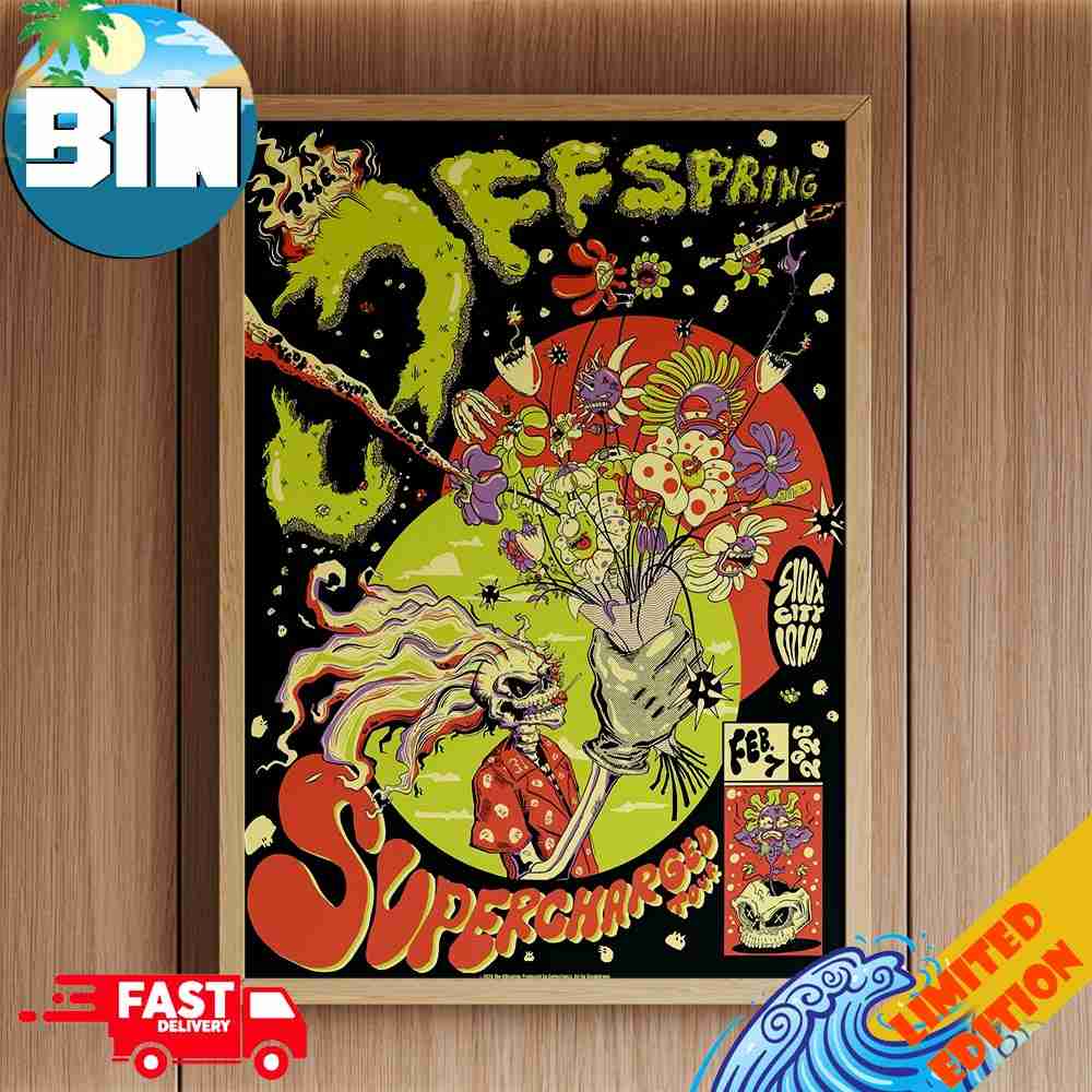 The Offspring Sioux City IA Supercharged Tour 2026 On February 7 At Tyson Events Center Decor Poster Canvas The Offspring Sioux City IA Supercharged Tour 2026 On February 7 At Tyson Events Center Decor Poster Canvas