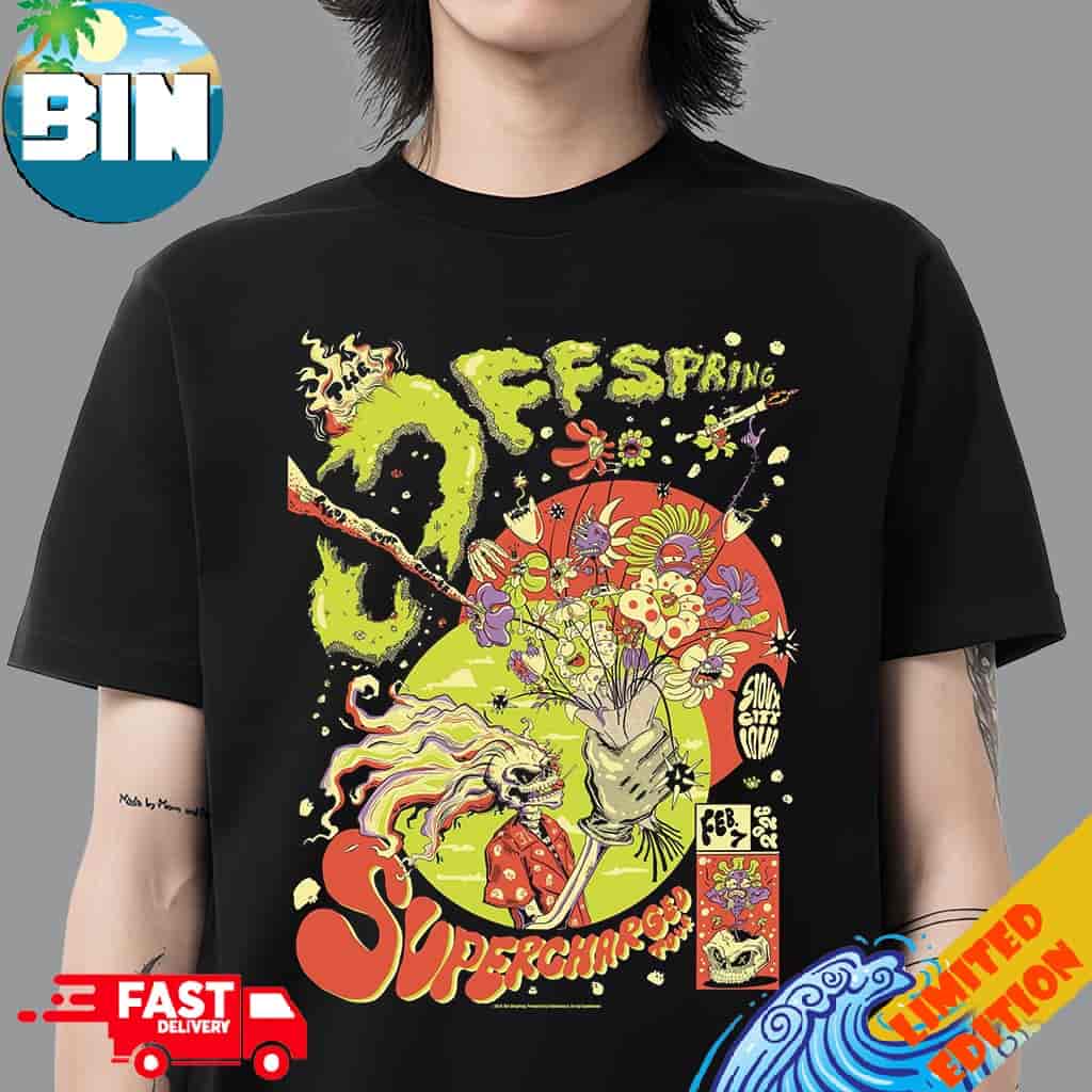 The Offspring Sioux City IA Supercharged Tour 2026 On February 7 At Tyson Events Center T-Shirt The Offspring Sioux City IA Supercharged Tour 2026 On February 7 At Tyson Events Center T-Shirt