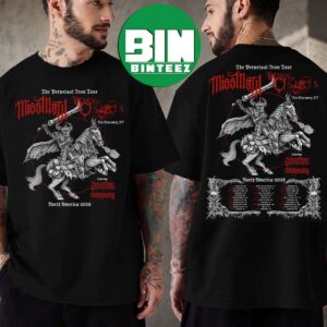 The Perpetual Iron Tour 2026 With Miss May I And Born of Osiris Cities List North America 2026 November 6 To December 19 Two Sided T-Shirt