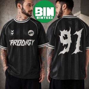 The Prodigy x Hummel Home 2026 Drip Ant Number 91 Black Jersey