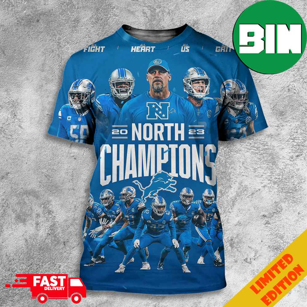 Took The North One Pride All Grit Congratulations Detroit Lions 2023 NFC North Champions NFL Playoffs 3D T-Shirt Took The North One Pride All Grit Congratulations Detroit Lions 2023 NFC North Champions NFL Playoffs 3D T-Shirt