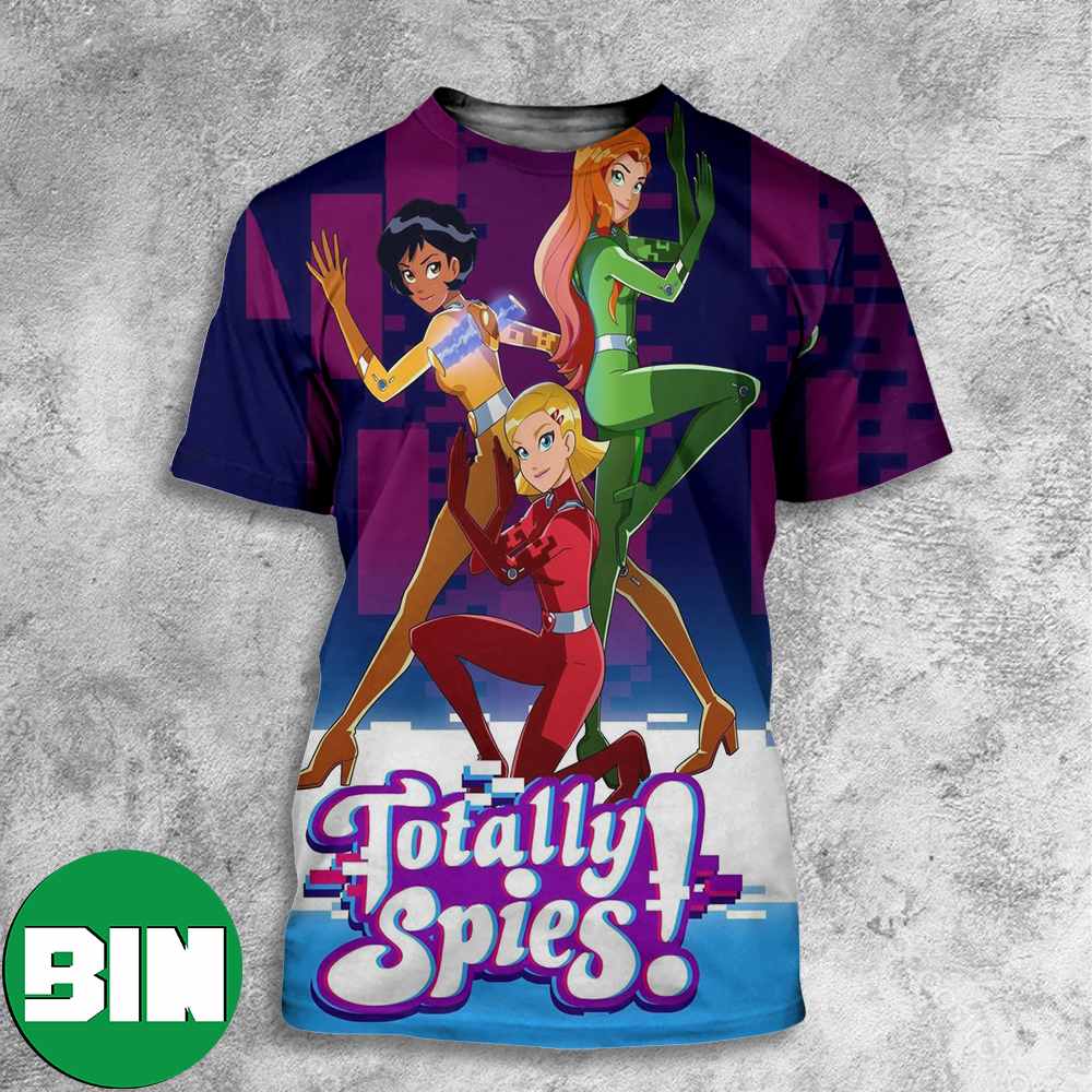 Totally Spies Featuring A Brand New Look In Cartoon Network All Over Print Shirt Totally Spies Featuring A Brand New Look In Cartoon Network All Over Print Shirt