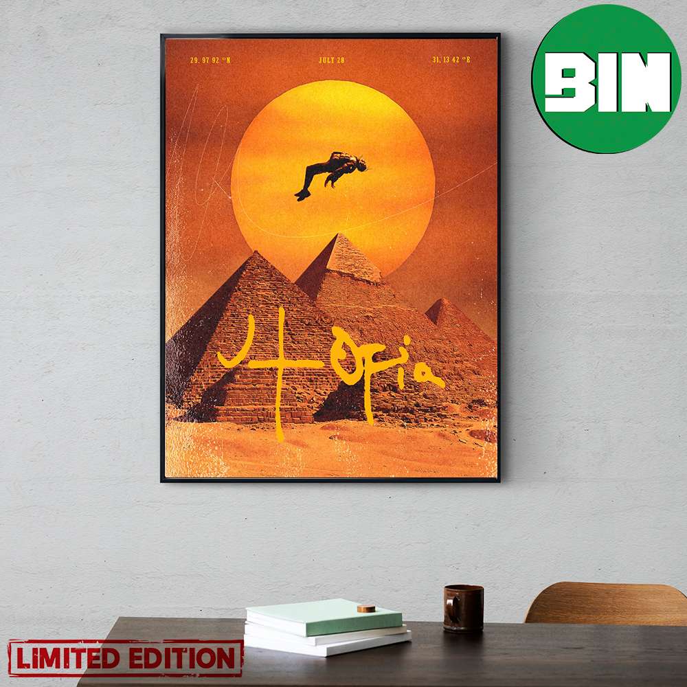 Travis Scott Utopia July 28 New Poster Home Decor Poster Canvas Travis Scott Utopia July 28 New Poster Home Decor Poster Canvas