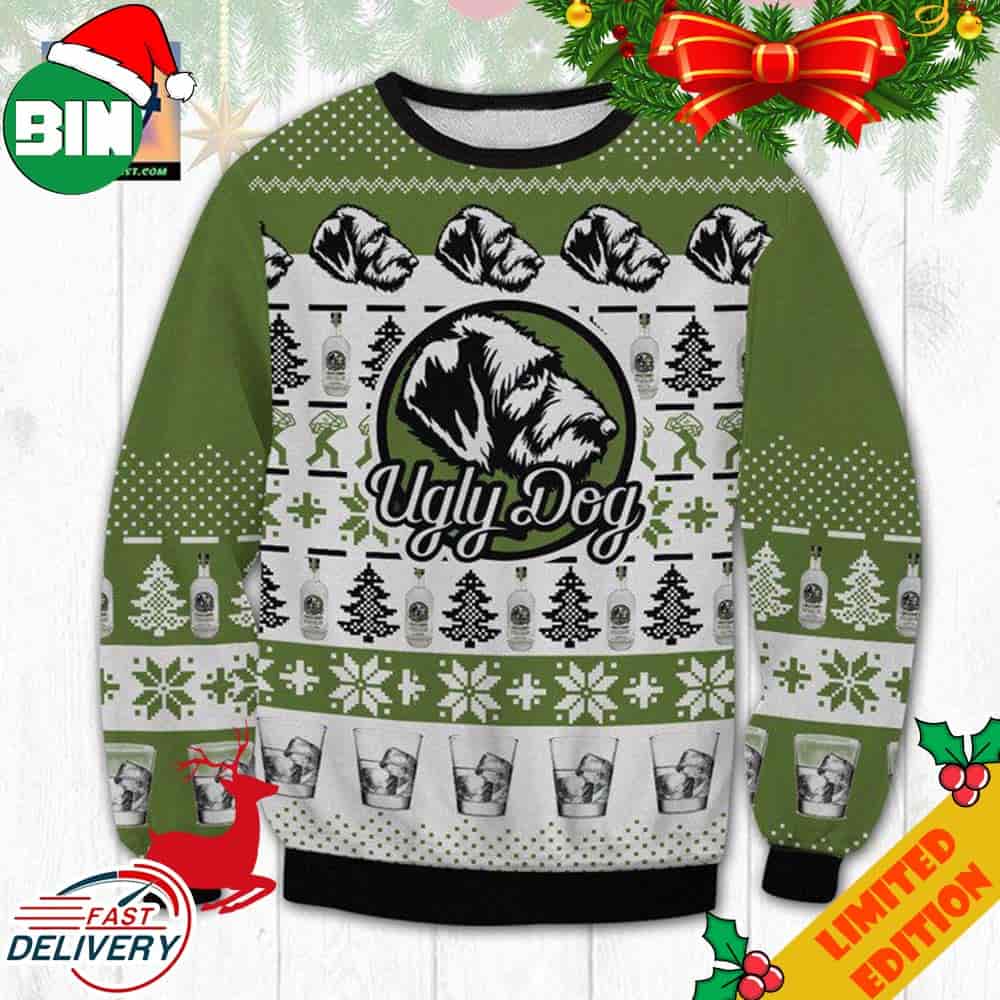 Ugly Dog Kentucky Bourbon Peanut Butter Whiskey Ugly Christmas Sweater Ugly Dog Kentucky Bourbon Peanut Butter Whiskey Ugly Christmas Sweater
