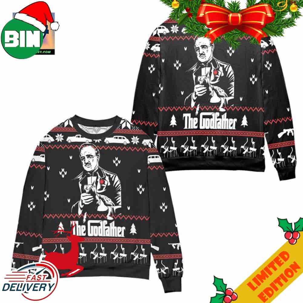 Vito Corleone The Godfather Ugly Christmas Sweater Vito Corleone The Godfather Ugly Christmas Sweater