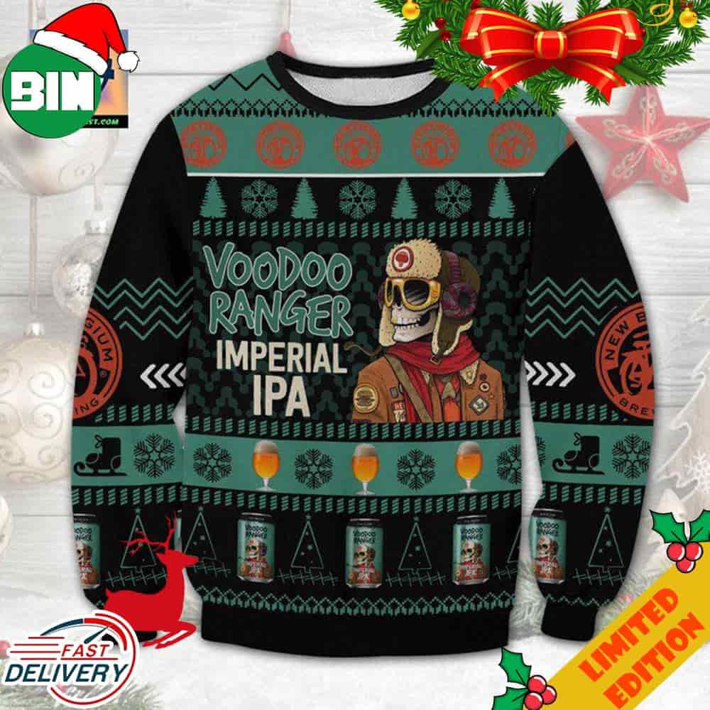 Voodoo Ranger Imperial IPA Beer Ugly Christmas Sweater Voodoo Ranger Imperial IPA Beer Ugly Christmas Sweater