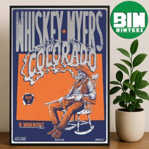 Whiskey Myers Show Foil Poster For August 2 2026 At Fiddler’s Green Amphitheatre In Greenwood Village Colorado Wall Decor Poster Canvas