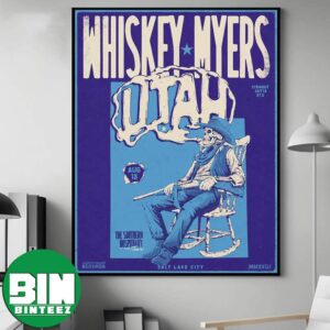 Whiskey Myers Utah Tonight Poster For August 13 2026 At The Utah First Credit Union Amphitheatre In West Valley City Home Decor Poster Canvas