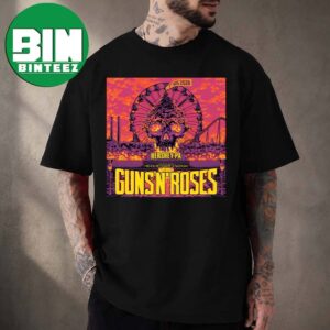 World Tour 2026 Guns N Roses Hershey Poster Live Concert At Hersheypark Stadium In Pennsylvania On August 1 2026 Unisex T-Shirt