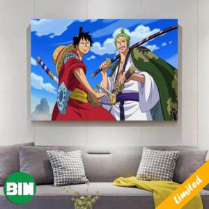 Zoro And Luffy In Wano Arc One Piece The Favourite Anime 2023 Decor Poster-Canvas
