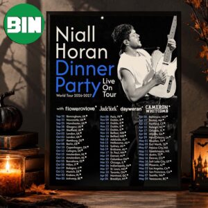 Niall Horan Dinner Party World Tour Dates 2026 2027 Home Decor Poster Canvas