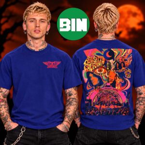 Aerosmith Executive Merch Collection California Dream On Aerosmith And Friends Hollywood Bowl Purple Two Sided Unisex T Shirt