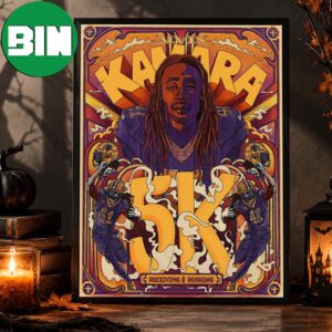 Alvin Kamara 5K Rush & Receive New Orleans Saints Football Fan Gift 2026 Home Decor Poster Canvas