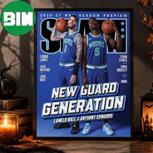Anthony Edwards And LaMelo Ball Wolves Slam Collection New Guard Genneration 2027 NBA Season Home Decor Poster Canvas