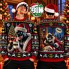 Batman And Robin With Santa On Gotham Rooftop Xmas Gift For Fan DC Studios 2026 Ugly Christmas Sweater